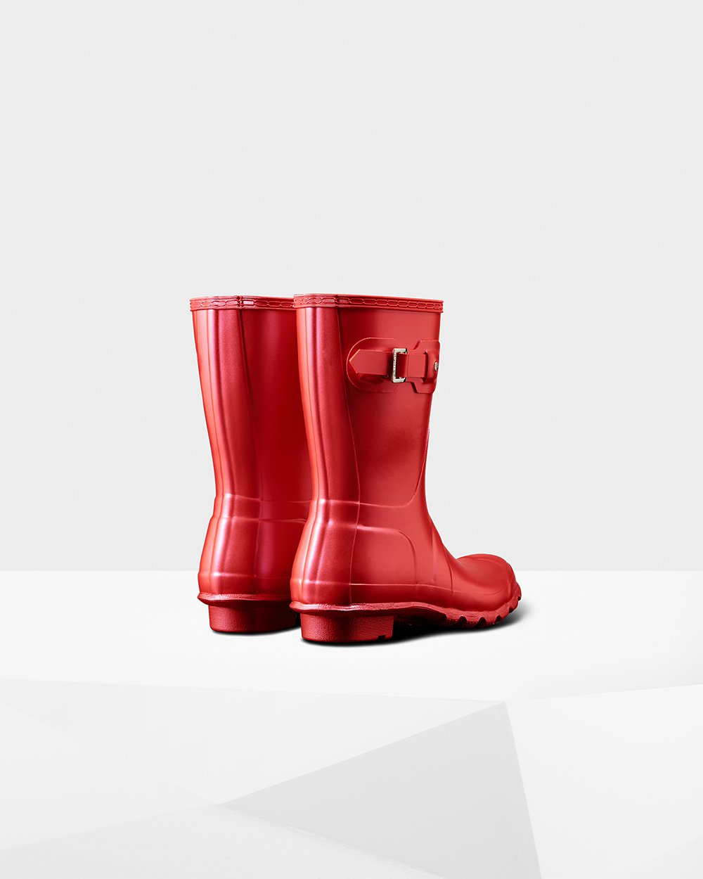 Womens Hunter Short Rain Boots Red - Original Nebula - 5180439-FD